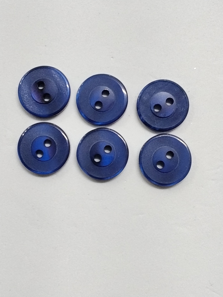BOTÓN 16mm PAQ 6 PZS COLOR AZUL MARINO