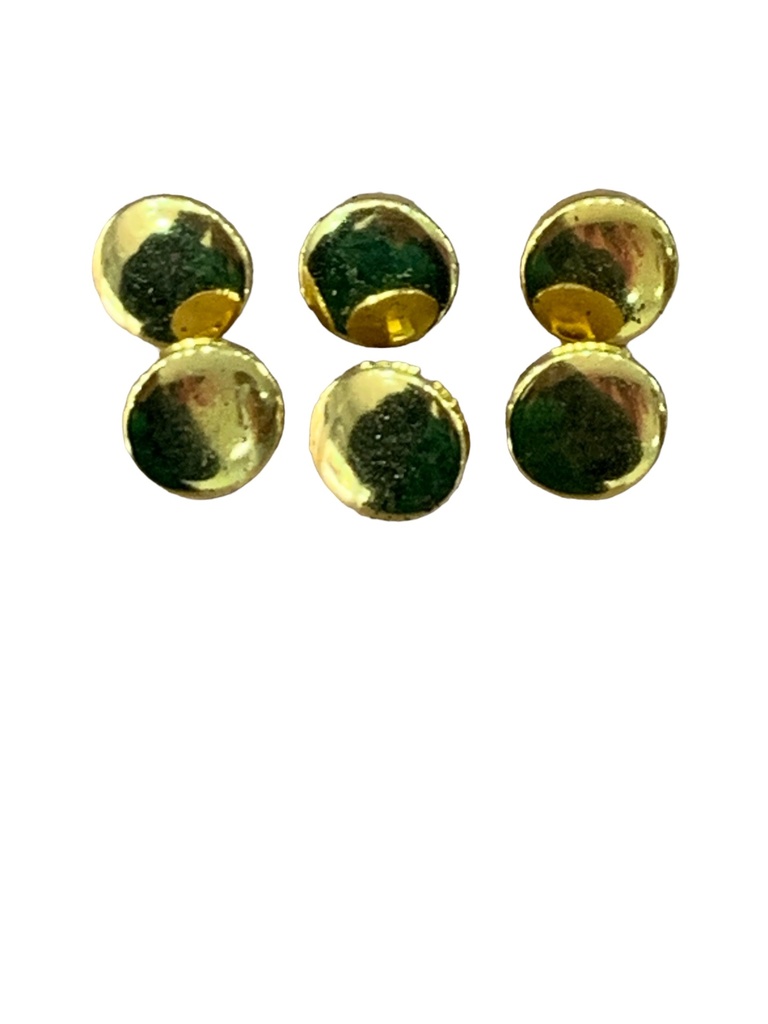 BOTON DORADO PLÁSTICO 12mm PAQ DE 6 PZS