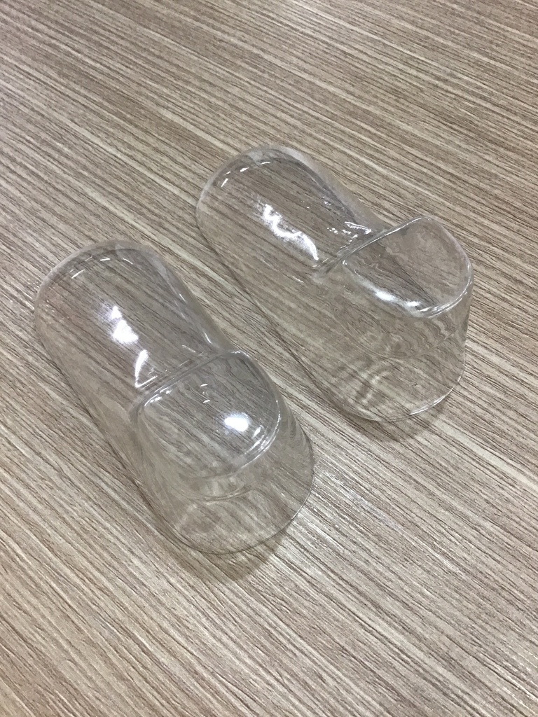 PLANTILLAS PLÁSTICAS PARA TEJER ZAPATICOS 10cm PAQ 2 PZS COLOR TRANSPARENTE