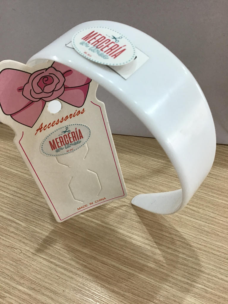 VINCHAS PARA FORRAR SIN DIENTES PLÁSTICAS 4cm 1.5" COLOR BLANCO