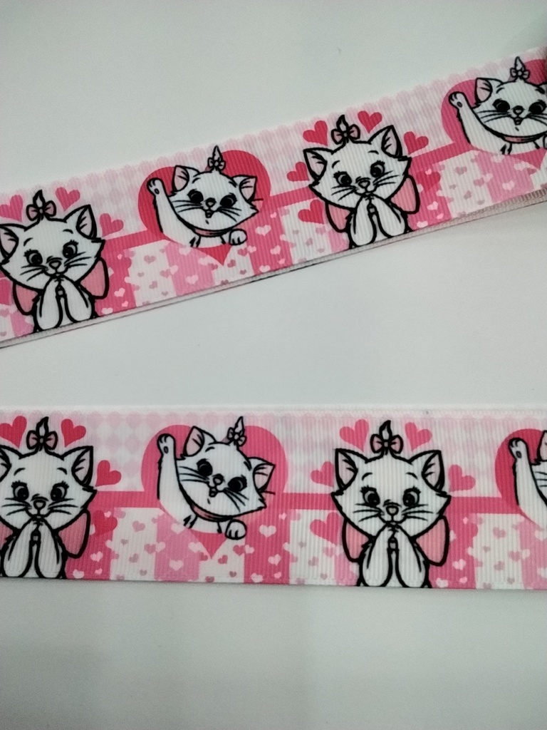 CINTA  ESTAMPADA 1.5" MODELO GATITA MARIE