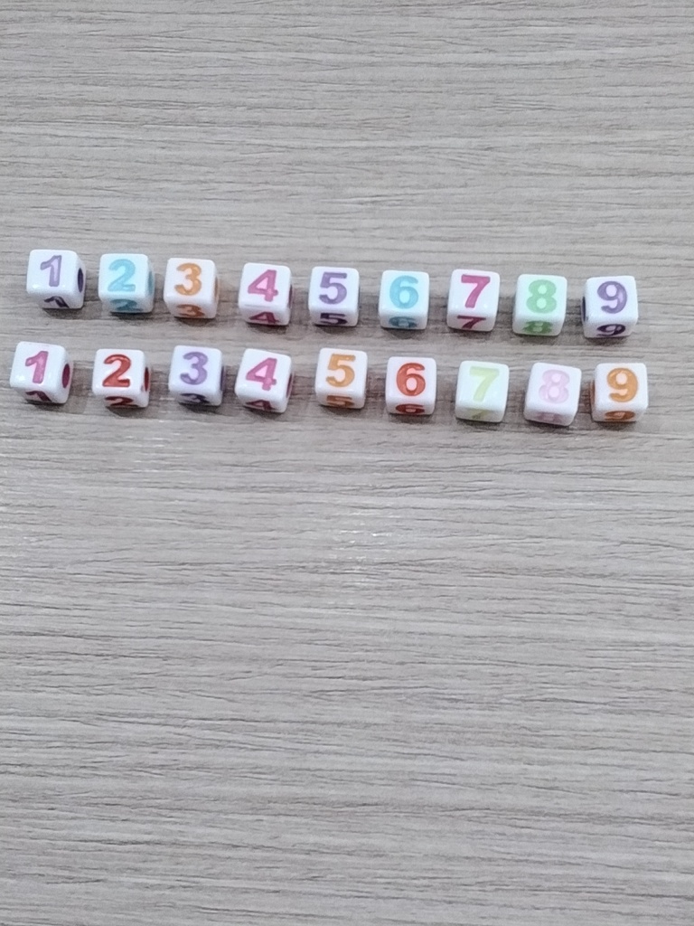 NÚMEROS DEL 1 AL 9 PAQ 18 PZS