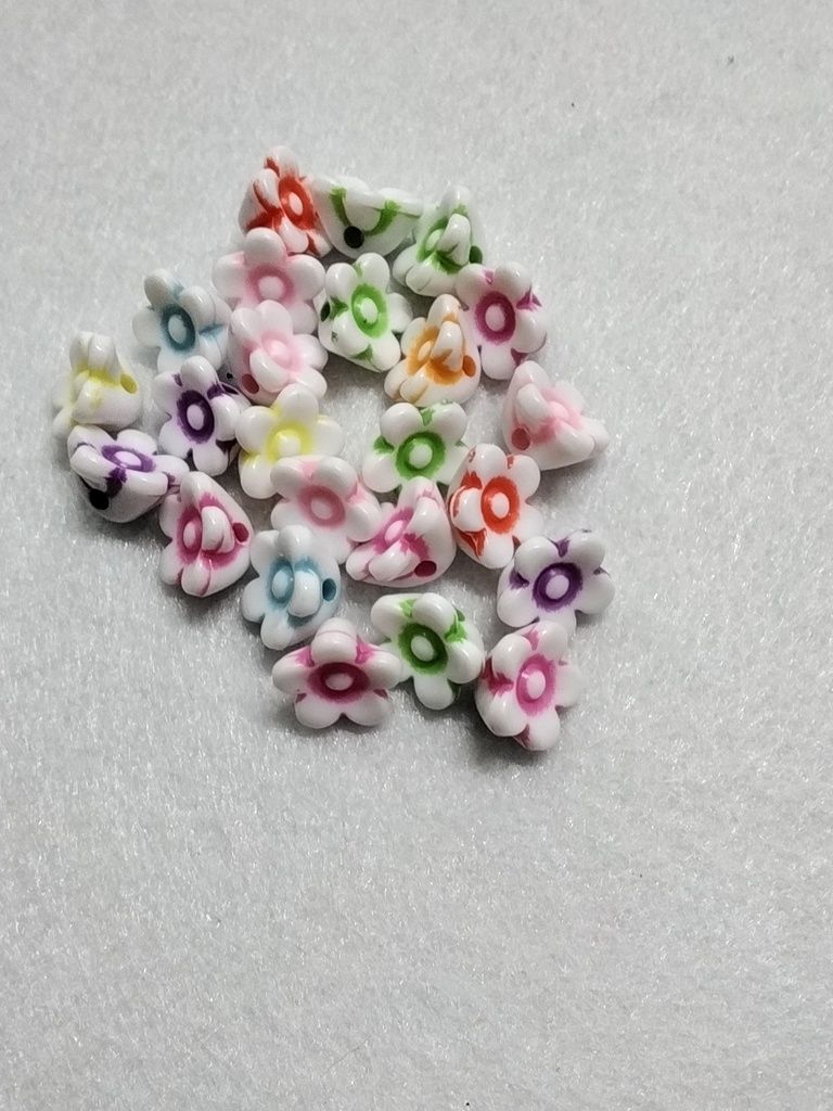 BEADS SURTIDOS FIGURAS PEQUEÑAS FLORES 0.5CM 24PZS