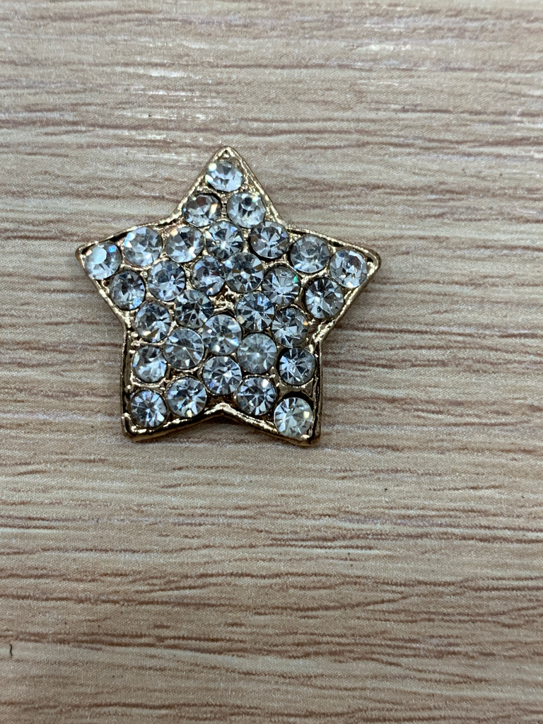 APLIQUE DE CRISTAL ESTRELLA PEQUEÑA COLOR DORADO