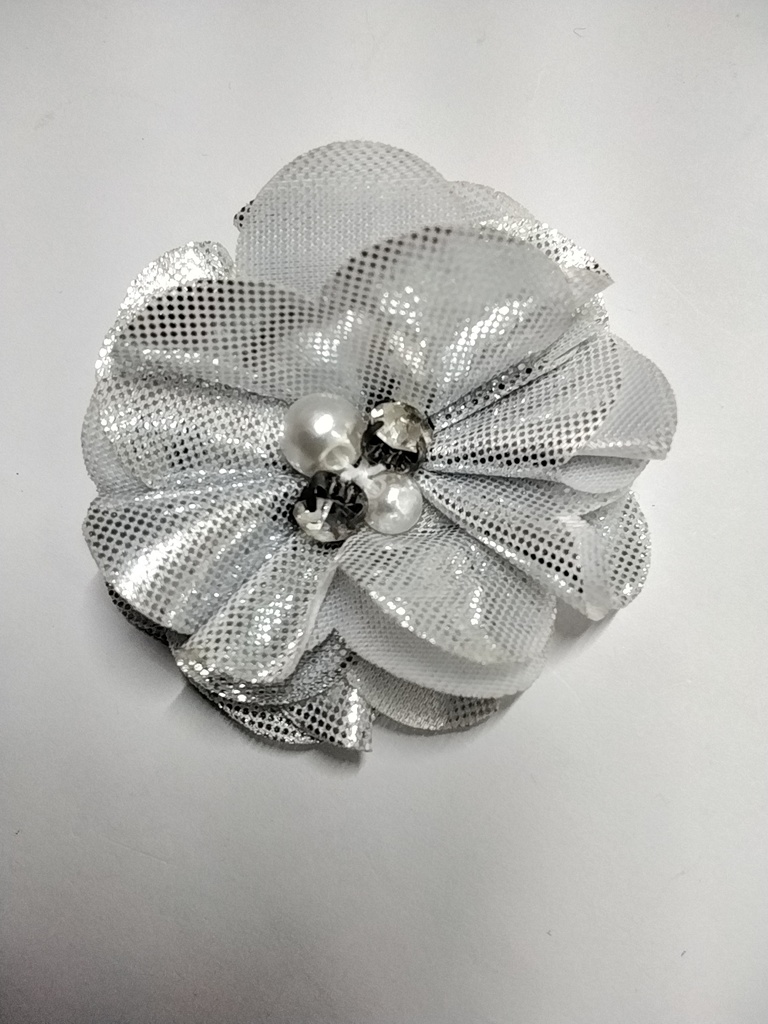 FLORES PÉTALO SUELTO CON PERLITA Y CRISTAL 5.5cm LUREX O BRILLANTE 