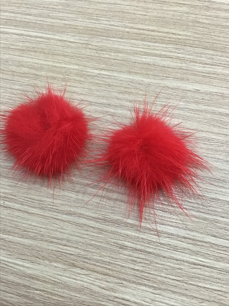 POMPONES CIRCULARES PEQUEÑOS DE COLORES PAR