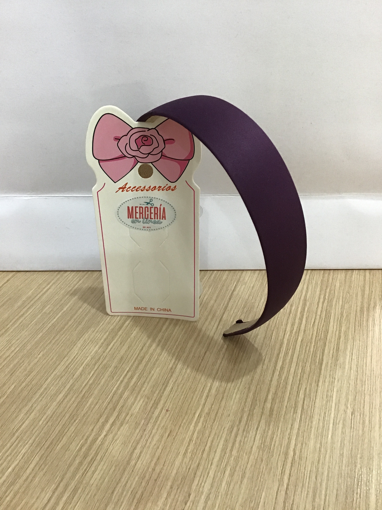 VINCHA FORRADA SATIN 3 cm 