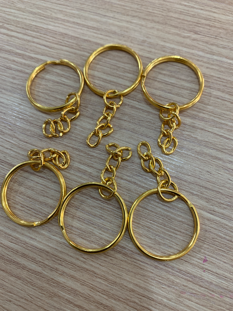 AROS PARA LLAVEROS CON CADENA PAQ 6 PZS 