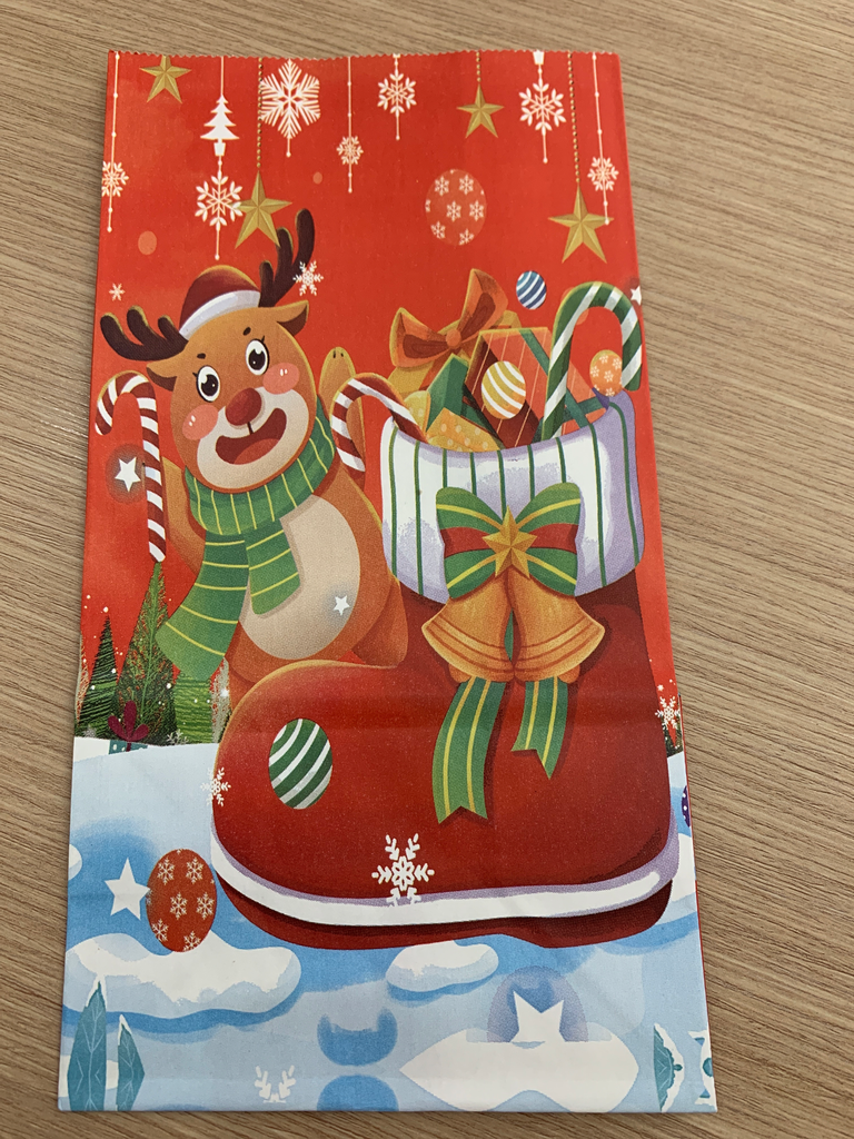 BOLSA NAVIDAD VARIOS MODELOS CON STICKERS 24x13cm