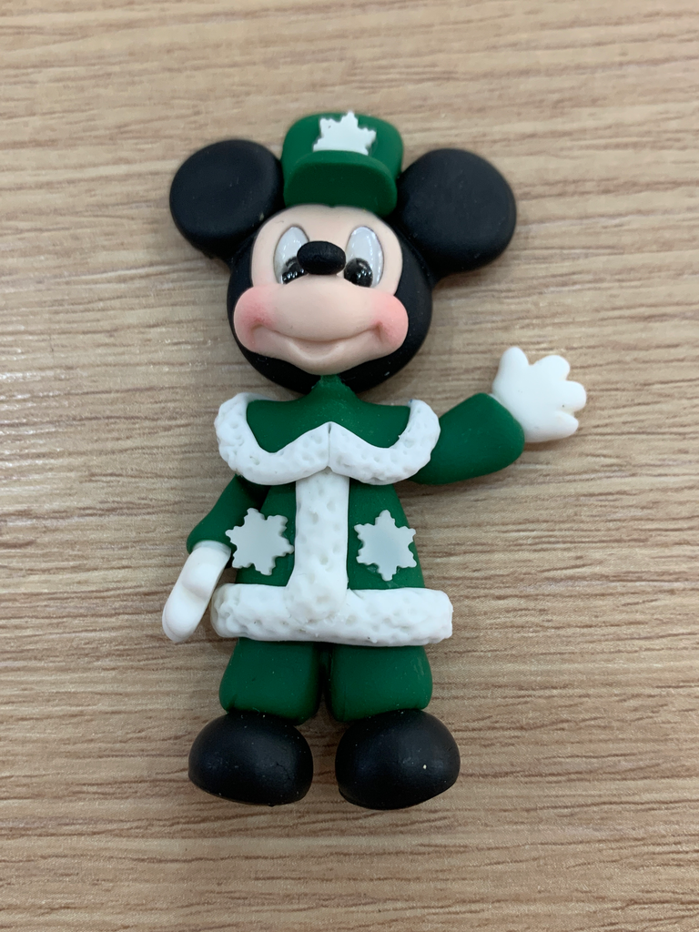 APLIQUES NAVIDAD PORCELANA FRÍA MICKEY Y MINNIE MOUSE 