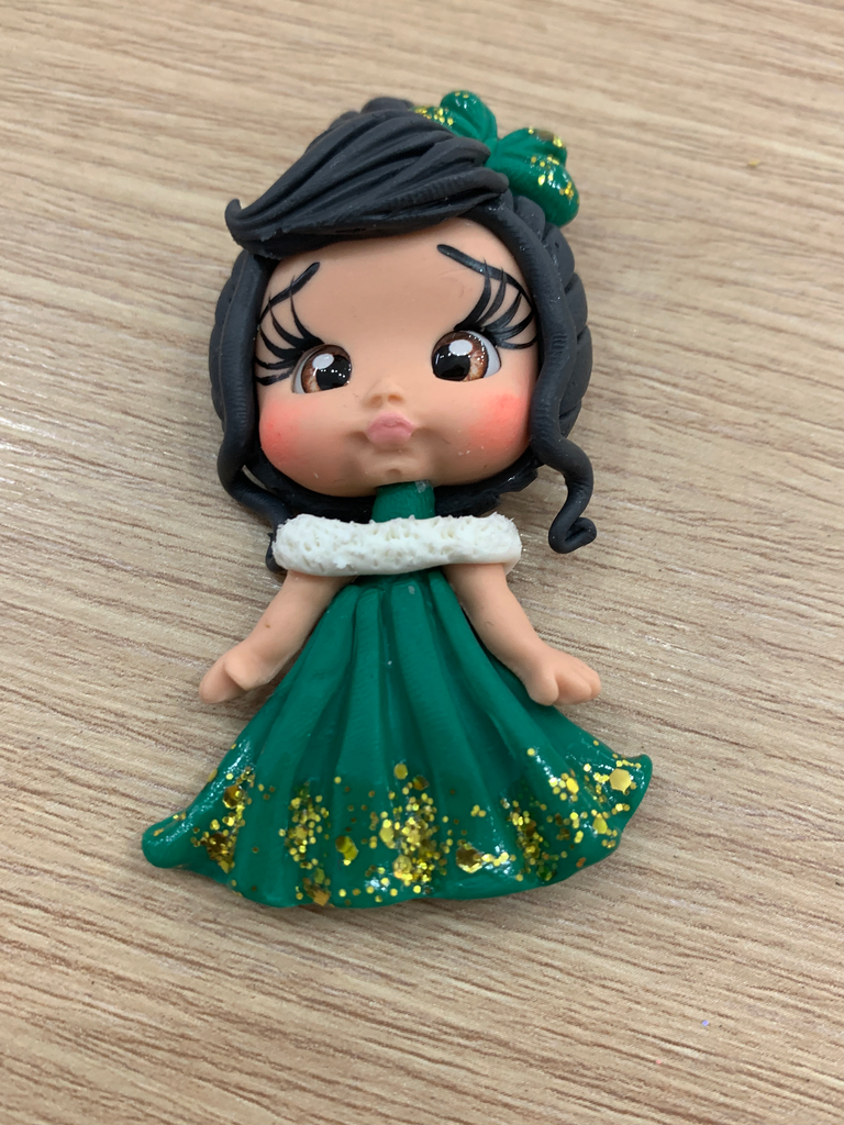 APLIQUES NAVIDAD PORCELANA FRÍA NIÑA 6CM