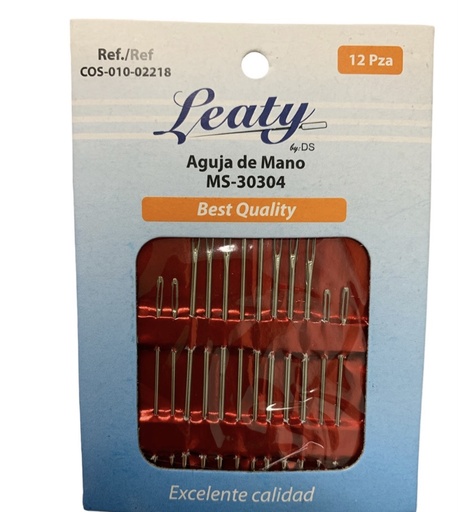 [COS-010-02218] AGUJAS DE MANO LEATY MS-30304 PAQ 12 PZS