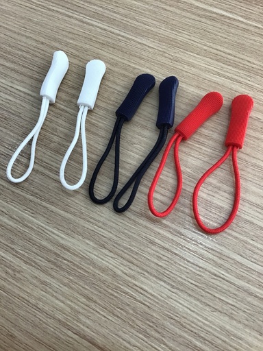 [TECI-PL] TERMINALES DE CIERRES PAQ 6 PZS COLORES AZUL, ROJO Y BLANCO