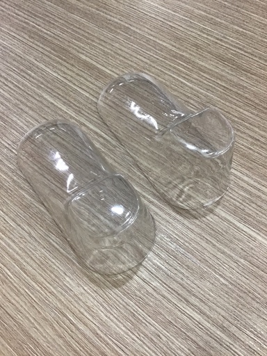 [PLPZP-TRA] PLANTILLAS PLÁSTICAS PARA TEJER ZAPATICOS 10cm PAQ 2 PZS COLOR TRANSPARENTE
