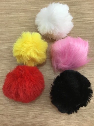 POMPONES CIRCULARES GRANDE 8 CM DE COLORES