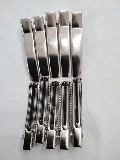 [GP6-10] GANCHOS PATO #6 6cm DE METAL PAQ 10 PZS COLOR PLATEADO