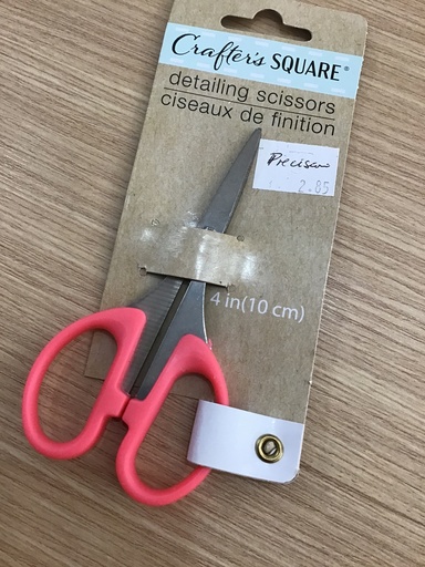 [TD10-RONE] TIJERA CRAFTER'S SQUARE DE PRECISIÓN 4" COLOR CORAL NEÓN 