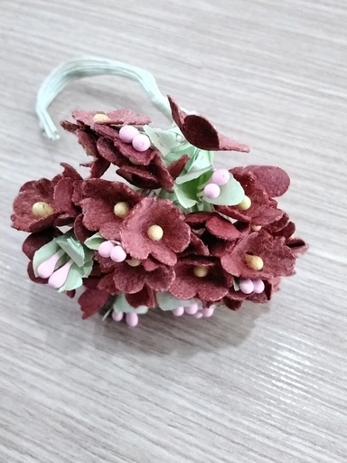 [FMR-MO] MINI FLORES DE PAPEL (Ramito) COLOR ROJO 