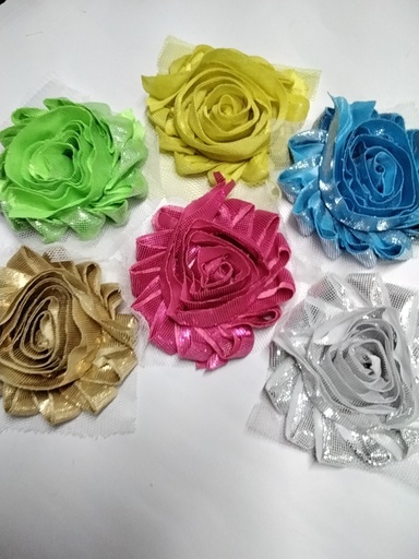 FLORES SHABBY GRANDES 7 cm METALIZADA 