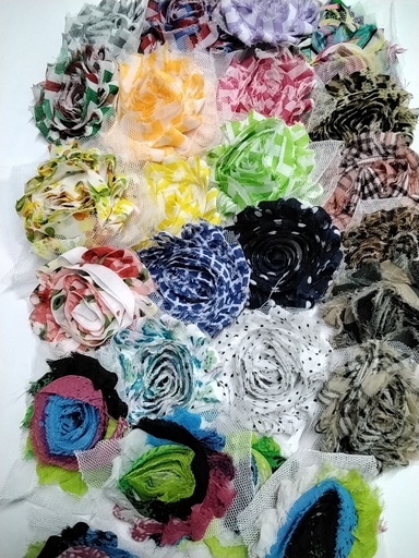 FLORES SHABBY GRANDES 7 cm ESTAMPADAS