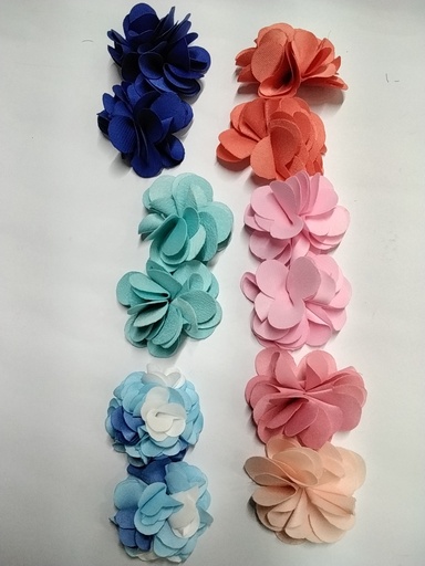 FLORES DE TELA PETALITOS PAQ DE 2 PZS