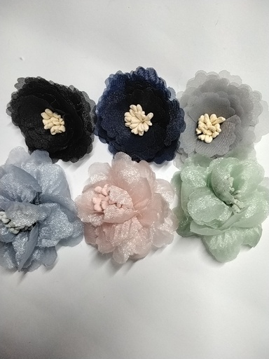 FLORES DE ORGANZA CERRADA PISTILO