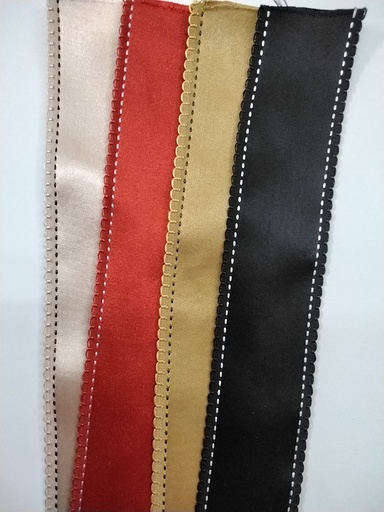 CINTA SATINADA CON COSTURA 1.5"