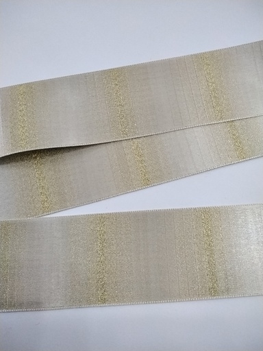 [CSC15-PEDO] CINTA SATINADA PERLADA CON DORADO DOBLE LADO 1.5"