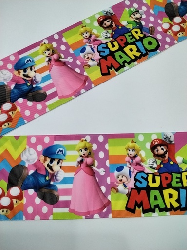 CINTA  ESTAMPADA 3" MODELO SUPER MARIO