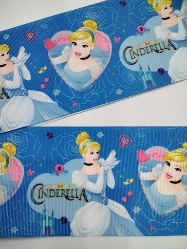 CINTA  ESTAMPADA 3" MODELO CENICIENTA 