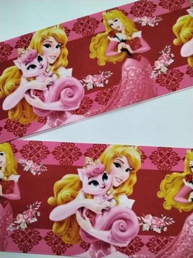 CINTA  ESTAMPADA 3" MODELO AURORA BELLA DURMIENTE