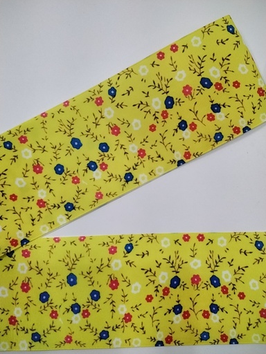 CINTA  ESTAMPADA 3" ZARAZA COLOR AMARILLO