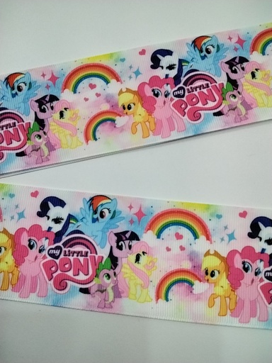 CINTA  ESTAMPADA 2"  MODELO LITTLE PONY