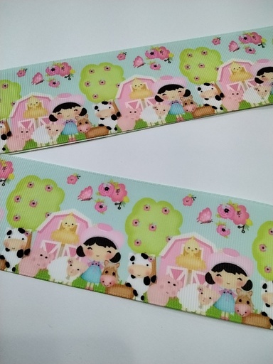 CINTA  ESTAMPADA 2"  MODELO GRANJA