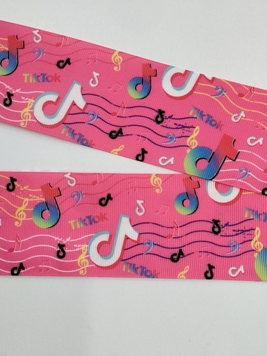 CINTA  ESTAMPADA 2"  MODELO TIK TOK