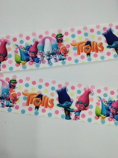 CINTA  ESTAMPADA 2"  MODELO TROLLS