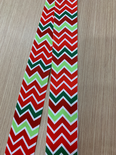 CINTA ESTAMPADA NAVIDAD 2" ZIC ZAC COLOR ROJO, BLANCO Y VERDE
