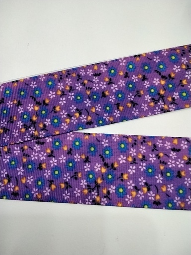 CINTA  ESTAMPADA 1.5" TÍPICO ZARAZA COLOR  MORADO 