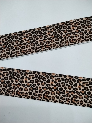 CINTA  ESTAMPADA 1.5" MODELO ANIMAL PRINT CON CHOCOLATE