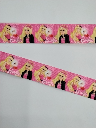 CINTA  ESTAMPADA 1" MODELO BARBIE 