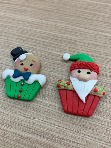 APLIQUE NAVIDAD PORCELANA FRÍA CUPCAKE
