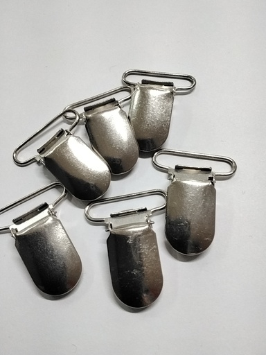 CLIPS PORTA CHUPETE DE METAL CON HUECO PAQ 6 PZS