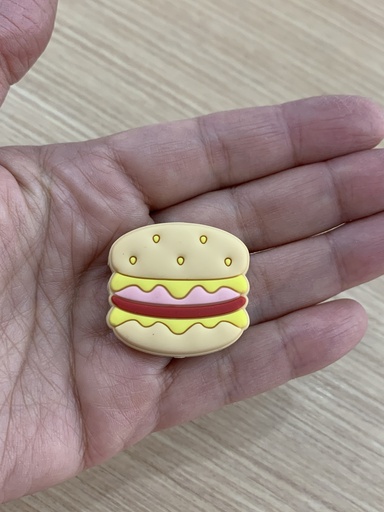 APLIQUE DE SILICONE HAMBURGUESA 3CM
