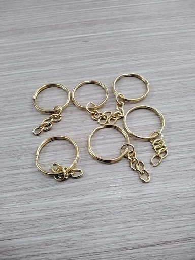 AROS PARA LLAVEROS CON CADENA PAQ 6 PZS 