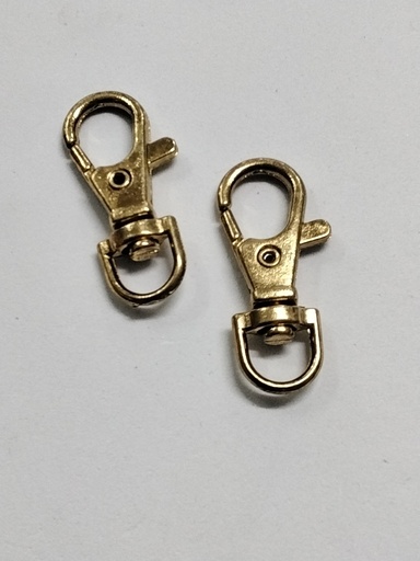 BROCHE HOOK PARA LLAVEROS Y CADENA FANTASÍA 16x36mm PAQ 2 PZS                                     