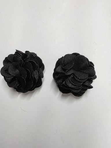 FLORES DE PÉTALOS PARA ARETES PAQ 2 PZS COLOR NEGRO
