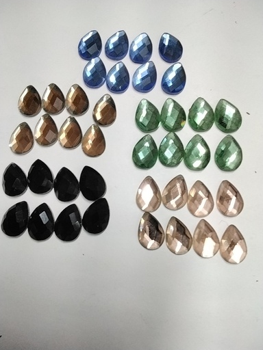 GOTAS DE VIDRIO SIN BASE 14mm PAQ DE 4 PARES 