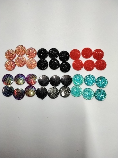 PIEDRA PLÁSTICA CIRCULAR PAQ 6 PZS 