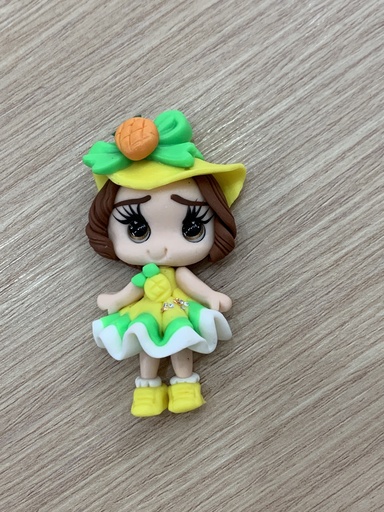 APLIQUE PORCELANA FRÍA NIÑA PIÑA