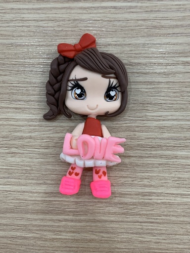 APLIQUE PORCELANA FRÍA NIÑA LOVE